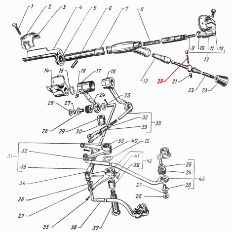 Пружина оси рычага переключения передач ГАЗ 21, М20, 12