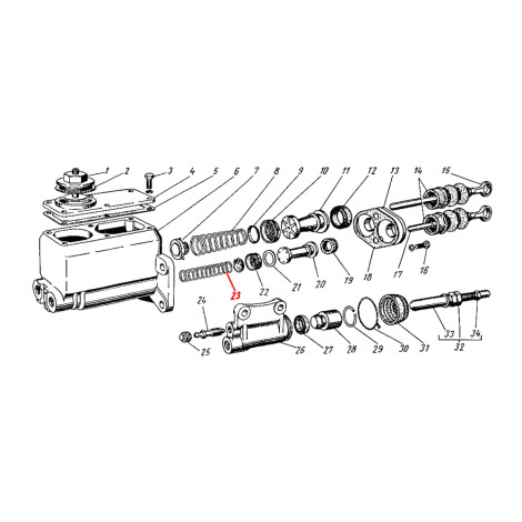 Пружина поршня выключения сцепления ГТЦ ГАЗ 21