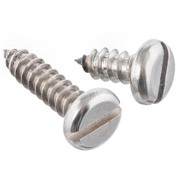 Винт 5,5 мм самонарезающий нержавеющий с плоской головкой шлиц