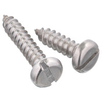 Винт 4,8 мм самонарезающий нержавеющий с плоской головкой шлиц