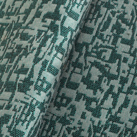 Ткань зеленая "абстракция" ГАЗ 21 третьей серии