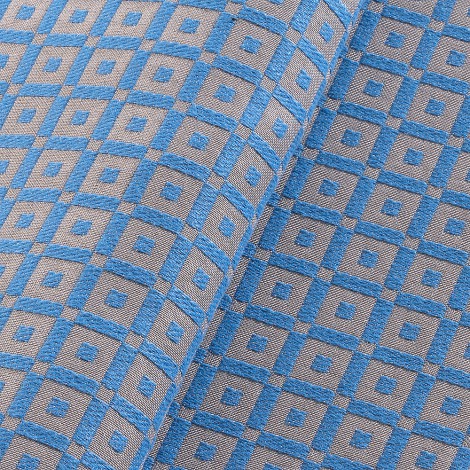 Ткань синяя "квадраты" ГАЗ 21
