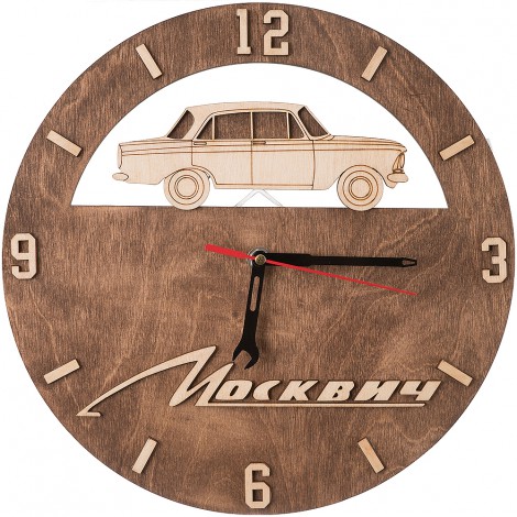 Часы деревянные Москвич 408