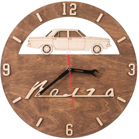 Часы деревянные ГАЗ 3102 Волга
