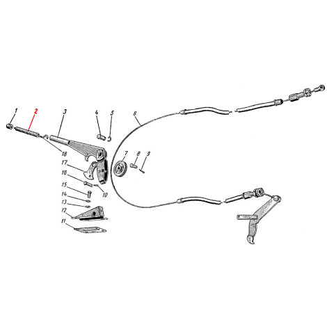 Пружина рычага ручного привода тормоза ЗАЗ 965, 966 Пружина рычага ручного привода тормоза ЗАЗ 965, 966