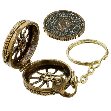 Брелок бронзовый Монетница - колесо Брелок бронзовый Монетница - колесо