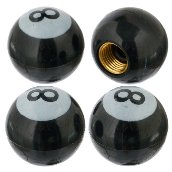 Колпачок ниппеля - бильярдный шар №8 - комплект